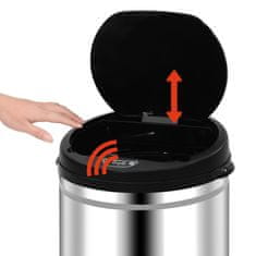 Vidaxl Avtomatski smetnjak senzorski 50 L nerjaveče jeklo