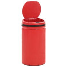 Vidaxl Avtomatski smetnjak senzorski 50 L karbonsko jeklo rdeč