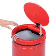 Vidaxl Avtomatski smetnjak senzorski 80 L karbonsko jeklo rdeč