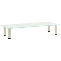 Vidaxl TV stojalo mlečno 100x35x17 cm kaljeno steklo