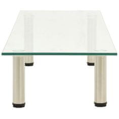 Vidaxl TV stojalo prozorno 100x35x17 cm kaljeno steklo