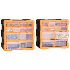 Vidaxl Organizatorji z 12 predali 2 kosa 26,5x16x26 cm