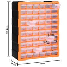 Vidaxl Organizator s 60 predali 38x16x47,5 cm