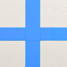 Greatstore Napihljiva gimnastična podloga s tlačilko 800x100x20 cm modra
