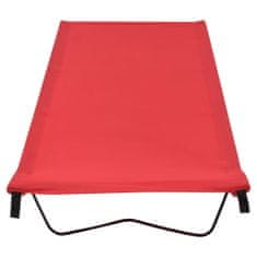Greatstore Kamp postelja 2 kosa 180x60x19 cm oksford blago in jeklo rdeča