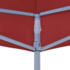 Greatstore Streha za vrtni šotor 3x3 m bordo 270 g/m2