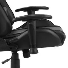 shumee Vrtljiv gaming stol črn PVC