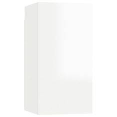 Vidaxl TV omarica visok sijaj bela 30,5x30x60 cm iverna plošča