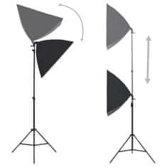 Vidaxl Komplet za foto studio s softbox lučmi in ozadnji