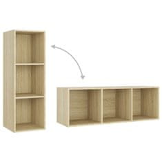 Vidaxl TV omarica 2 kosa sonoma hrast 107x35x37 cm iverna plošča