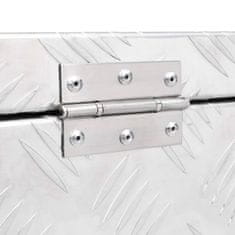 Vidaxl Aluminijasta škatla 62x40x50 cm srebrna