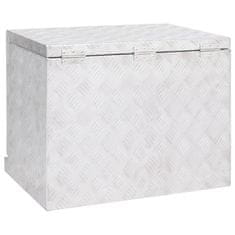 Vidaxl Aluminijasta škatla 62x40x50 cm srebrna