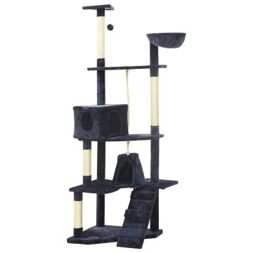 Vidaxl Mačje drevo s praskalniki iz sisala modro 191 cm