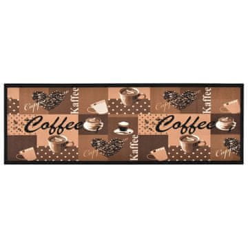 Vidaxl Kuhinjska preproga pralna Coffee rjava 60x180 cm