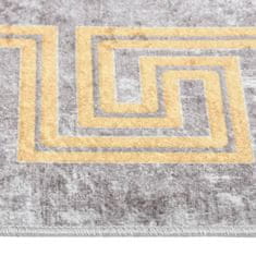 Vidaxl Pralna preproga 190x300 cm siva protizdrsna