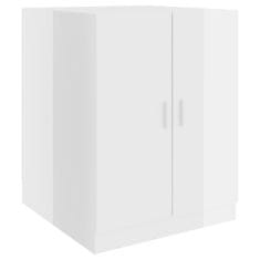 Vidaxl Omara za pralni stroj visok sijaj bela 71x71,5x91,5 cm