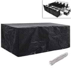 Vidaxl Pokrivala za vrtno pohištvo 2 kosa z 8 obročki 228x113 cm