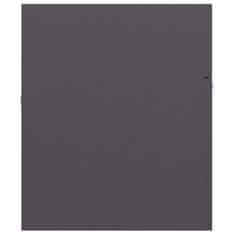 Vidaxl Omarica za umivalnik visok sijaj siva 100x38,5x46 cm iverna pl.