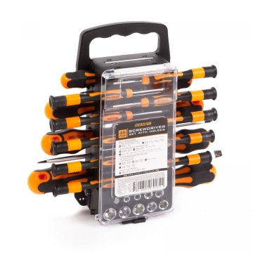 Handy Set izvijačev z nosilcem - 45 kosov