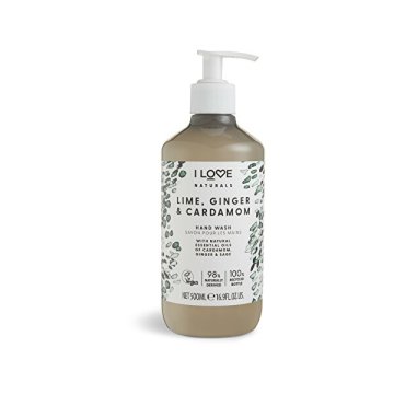 I Love Cosmetics Vlažilno tekoče milo za roke Natura l s limeto, ingverjem in kardamonom (Hand Wash) 500 ml