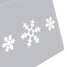Vidaxl Podloga za novoletno jelko srebrna in bela Ø68x25 cm