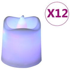 Vidaxl Električne čajne svečke brez plamena LED 12 kosov barvne