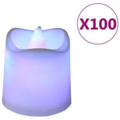 Vidaxl Električne čajne svečke brez plamena LED 100 kosov barvne