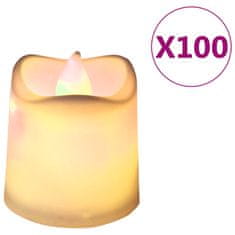 Vidaxl Električne čajne svečke brez plamena LED 100 kosov toplo bele