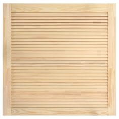 Vidaxl Vrata z letvicami trdna borovina 39,5x39,4 cm