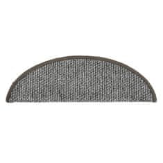 Vidaxl Preproge za stopnice 15 kosov sive 65x25 cm