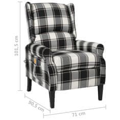 Greatstore Masa naslanjač večbarvno blago