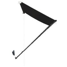 Vidaxl Zložljiva tenda z LED lučmi 250x150 cm antracitna