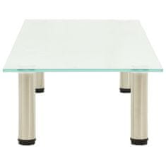 Vidaxl TV stojalo mlečno 100x35x17 cm kaljeno steklo