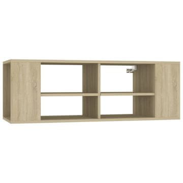 Vidaxl Stenska TV omarica sonoma hrast 102x35x35 cm iverna plošča