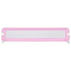 Vidaxl Posteljno varovalo za otroke roza 180x42 cm poliester