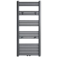 Vidaxl Kopalniški cevni radiator za centralno ogrevanje raven 600x1424 mm siv