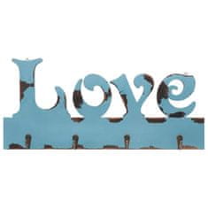 Vidaxl Stenski obešalnik za plašče LOVE 50x23 cm