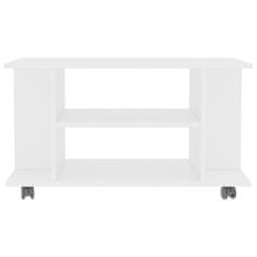 Vidaxl TV omarica s kolesci bela 80x40x40 cm iverna plošča
