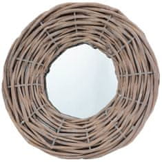 Vidaxl Ogledala 3 kosi 15 cm s pletenim okvirjem