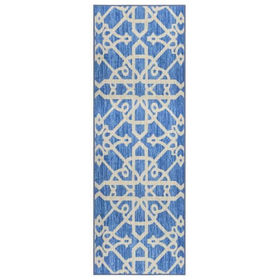 Greatstore Tepih tekač moder 80x250 cm