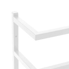 Vidaxl Stojalo za brisače belo 24x12x48 cm jeklo