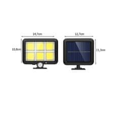 megamiska Solarni reflektor z ločenim solarnim panelom 120 COB LED