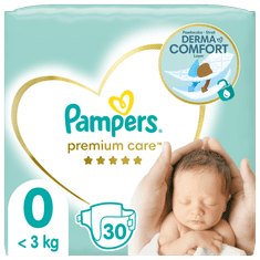 Pampers plenice Premium Care 0 Newborn, 30 kosov