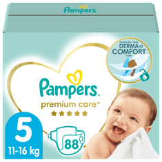 Pampers Premium Care plenice, vel. 5, 11 kg–16 kg, 88 kosov