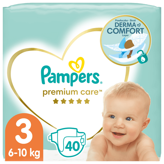 Pampers Premium Care plenice, vel. 3, 6 kg–10 kg, 40 kosov