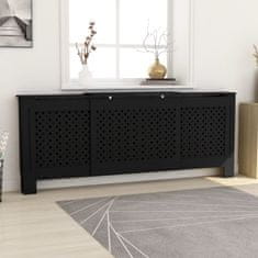 shumee Pokrov za radiator črn MDF 205 cm