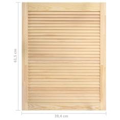Vidaxl Vrata z letvicami trdna borovina 61,5x39,4 cm