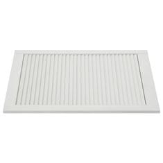 Vidaxl Vrata z letvicami 2 kosa trdna borovina bela 69x39,4 cm