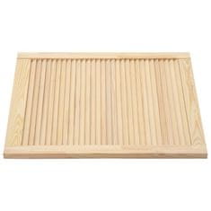 Vidaxl Vrata z letvicami trdna borovina 69x59,4 cm