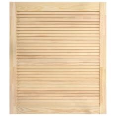 Vidaxl Vrata z letvicami 2 kosa trdna borovina 69x59,4 cm